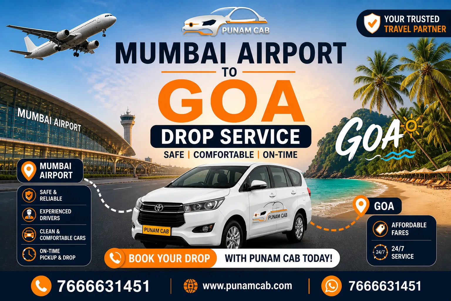 Mumbai Airport to Goa Drop