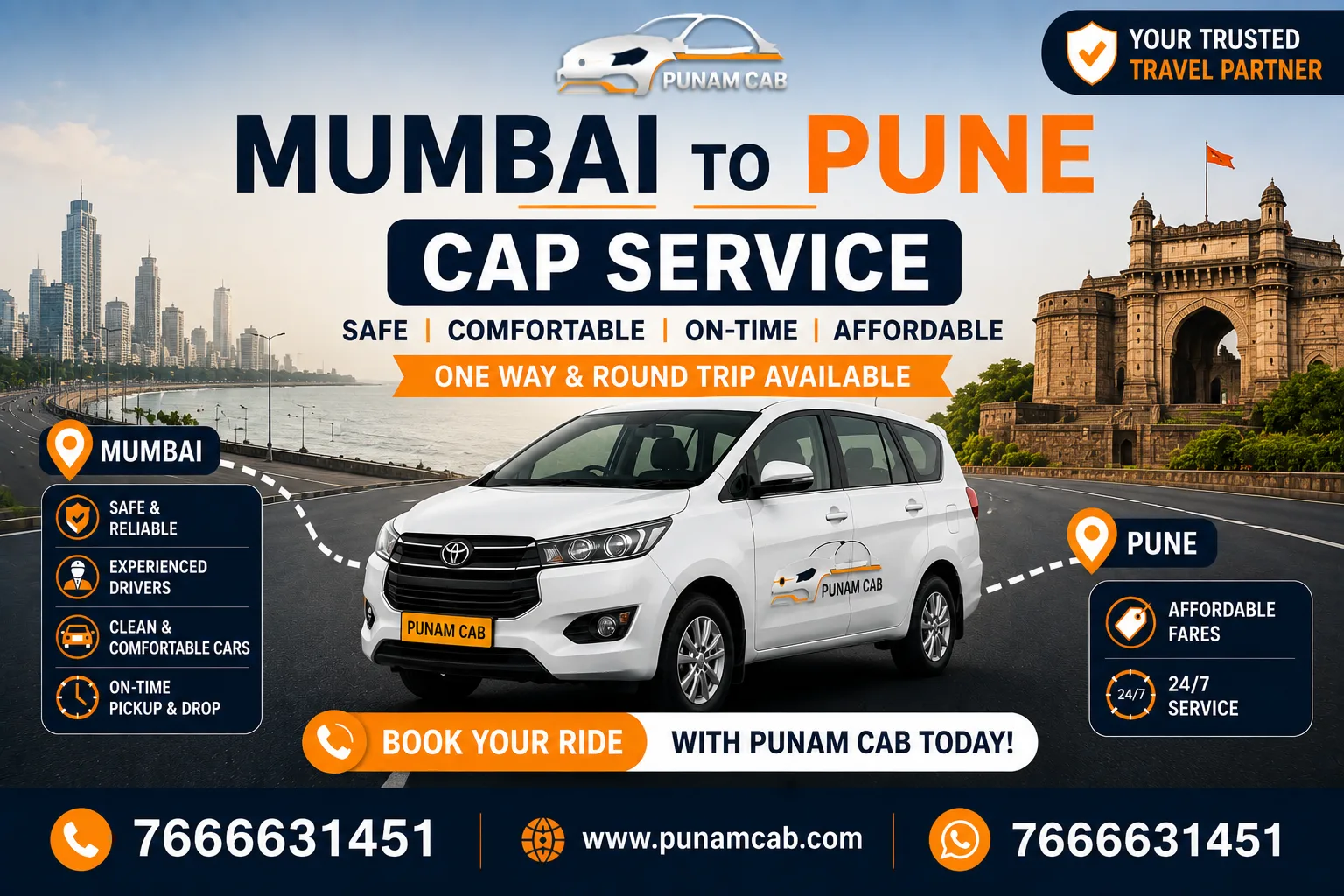 Mumbai to Pune Cab